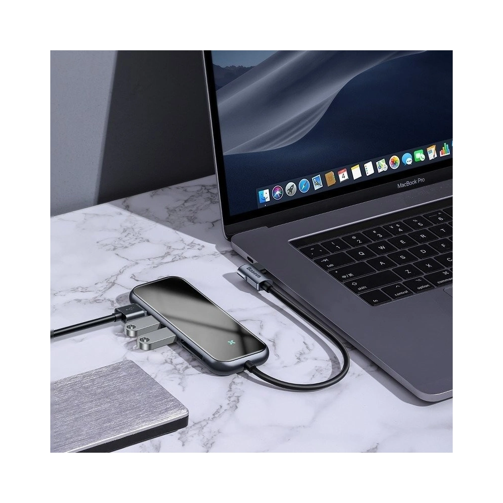 Hurtownia GSM - Adapter 6w1 Baseus Hub USB-C na 3x USB 3.0 + HDMI + USB-C PD + SD/microSD - BSU685 - {ean13} - Hurt