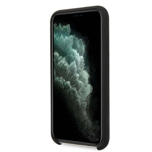 Etui Guess GUHCN65LSLMGBK Apple iPhone 11 Pro Max black/czarny hard case Silicone Vintage Gold Logo