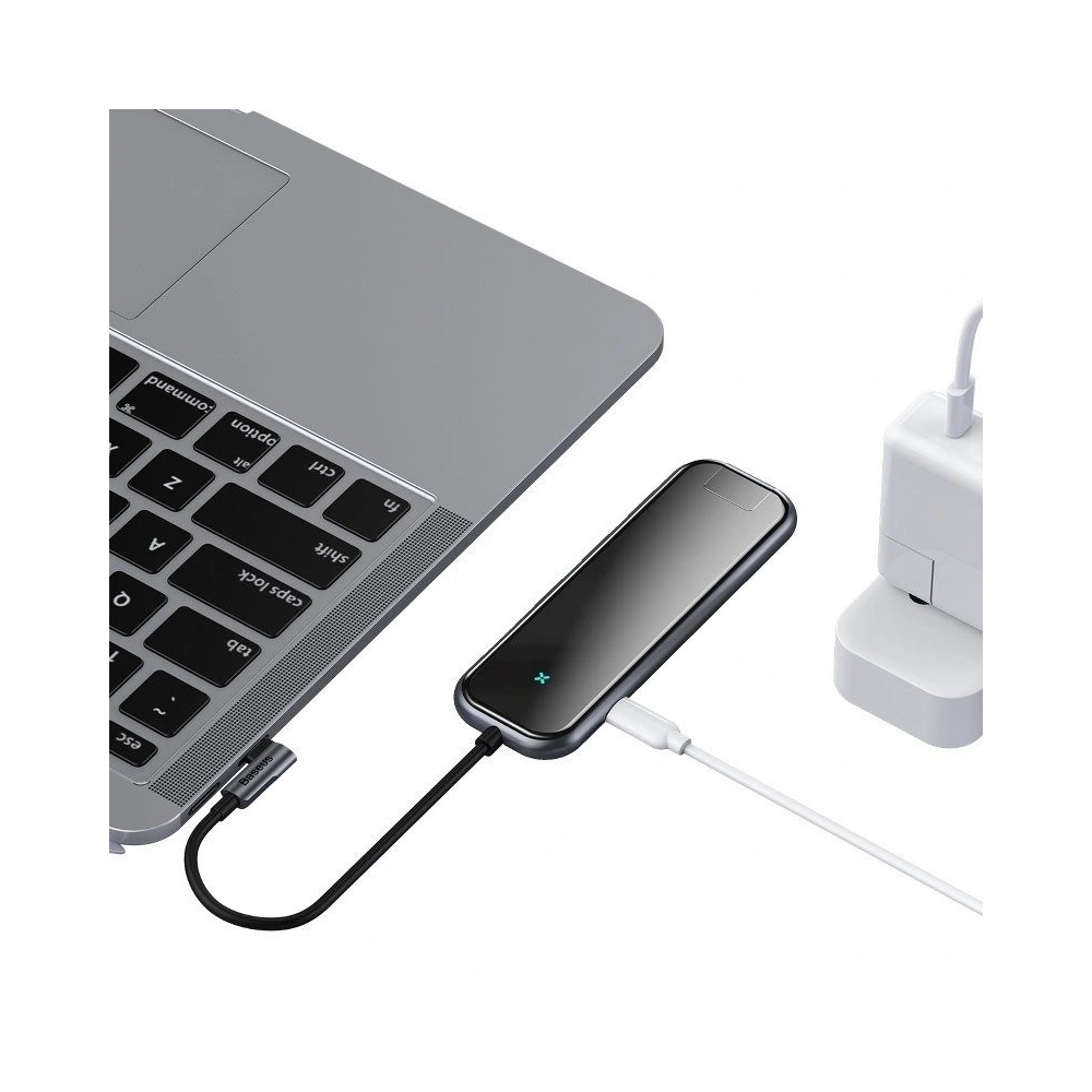 Hurtownia GSM - Adapter 6w1 Baseus Hub USB-C na 3x USB 3.0 + HDMI + USB-C PD + RJ45 Ethernet - BSU686 - {ean13} - Hurt