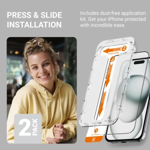 Hurtownia GSM - Szkło hartowane Crong EasyShield Apple iPhone 15 Plus [2 PACK] - CRG766 - {ean13} - Hurt
