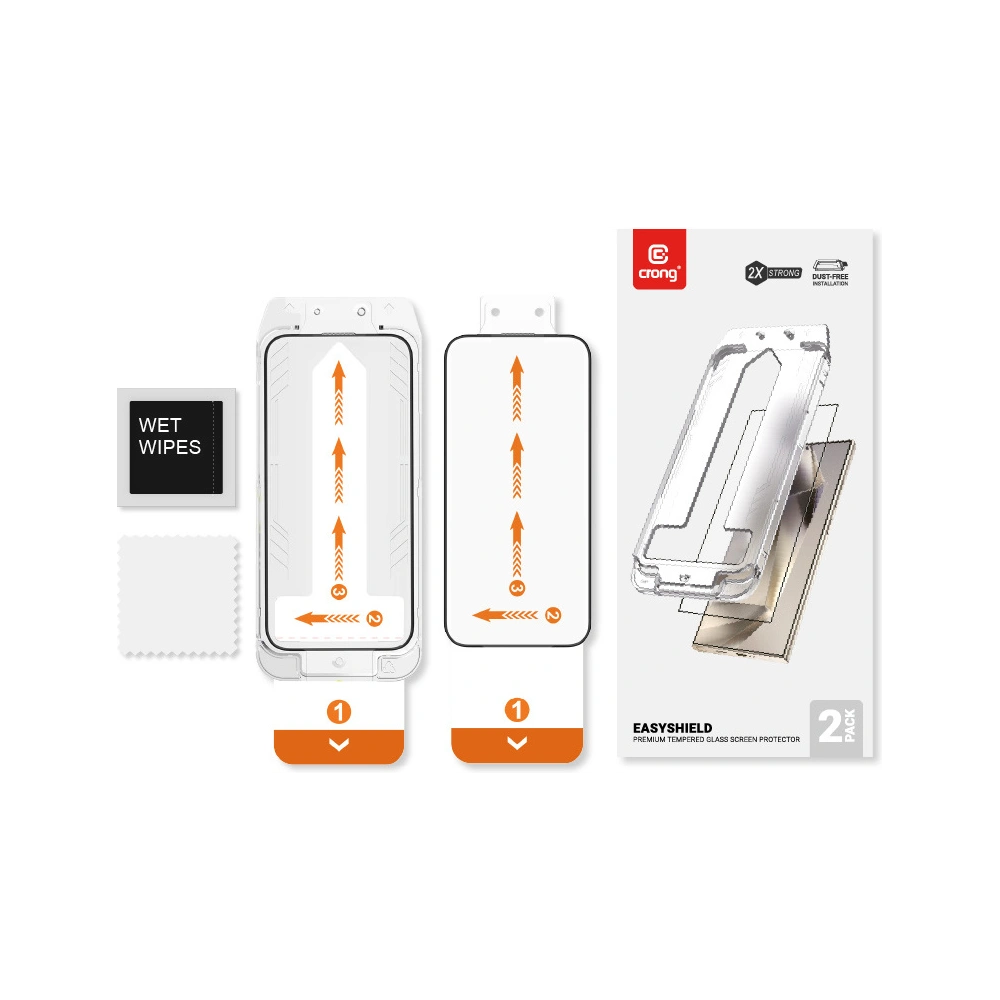 Hurtownia GSM - Szkło hartowane Crong EasyShield Samsung Galaxy S24 Ultra [2 PACK] - CRG773 - {ean13} - Hurt