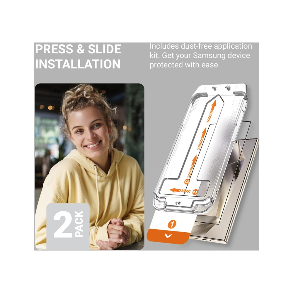Hurtownia GSM - Szkło hartowane Crong EasyShield Samsung Galaxy S24 Ultra [2 PACK] - CRG773 - {ean13} - Hurt