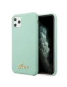 Etui Guess GUHCN65LSLMGG Apple iPhone 11 Pro Max zielony/green hard case Silicone Vintage Gold Logo