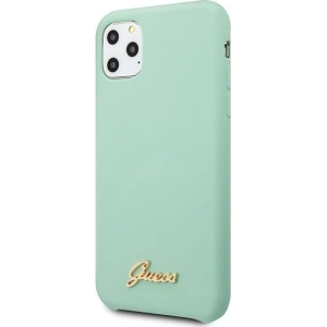 Hurtownia GSM - Etui Guess GUHCN65LSLMGG Apple iPhone 11 Pro Max zielony/green hard case Silicone Vintage Gold Logo - GUE274GRN - {ean13} - Hurt