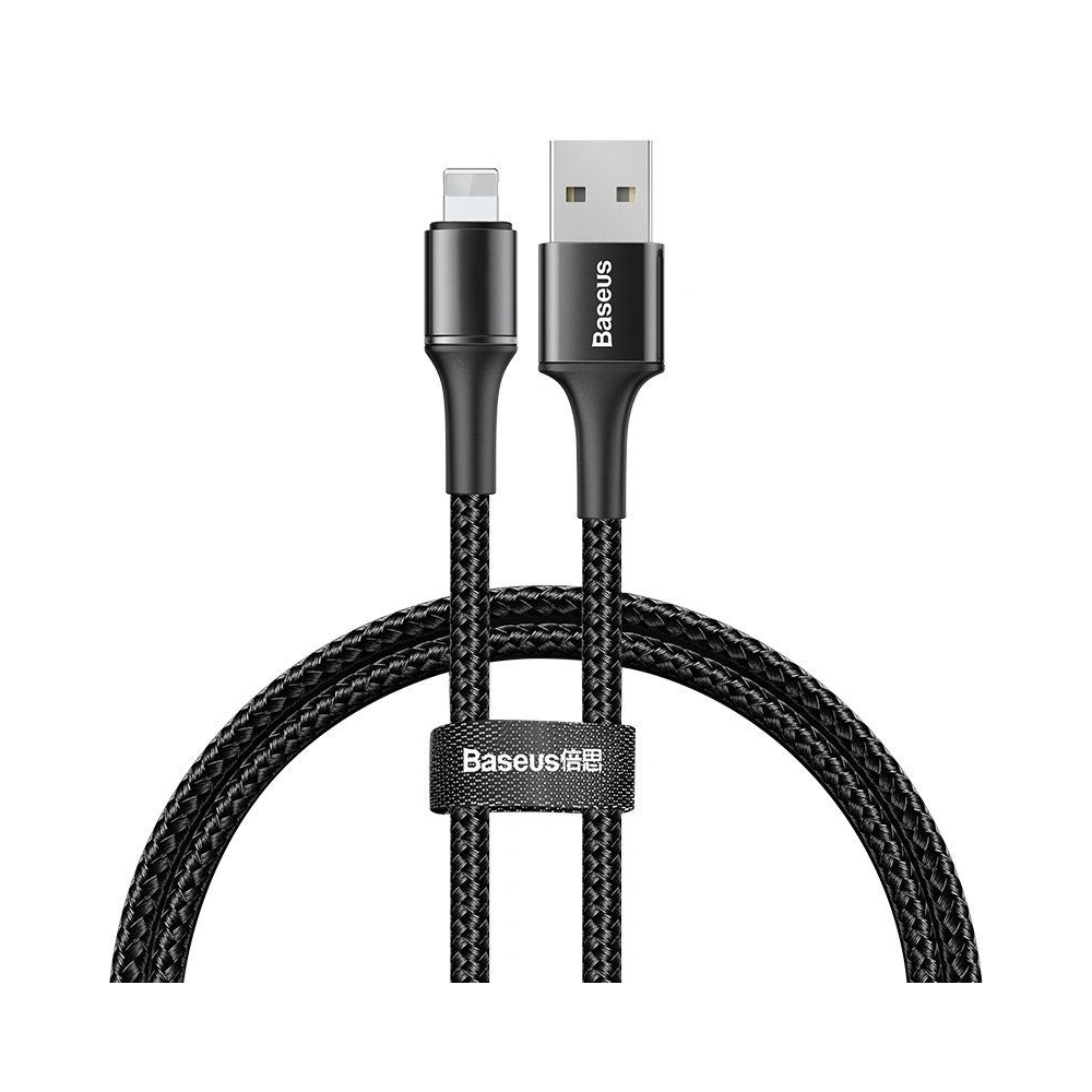Hurtownia GSM - Kabel lightning z podświetleniem LED Baseus Halo 2.4A 0.5m (czarny) - BSU689BLK - {ean13} - Hurt