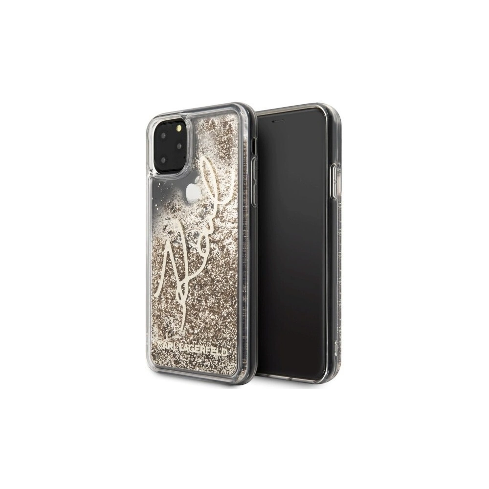Hurtownia GSM - Karl Lagerfeld KLHCN65TRKSGO iPhone 11 Pro Max złoty/gold Glitter Signature - KLD186GLD - {ean13} - Hurt