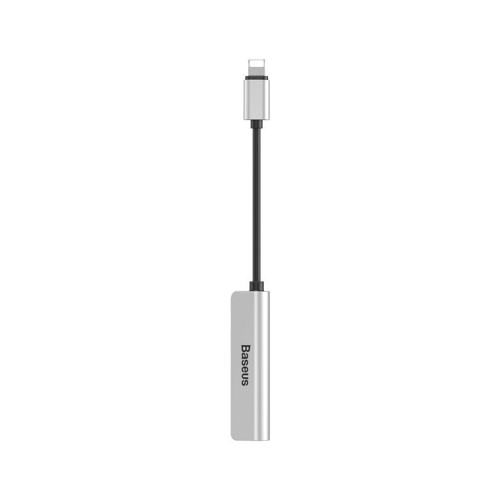 Hurtownia GSM - Adapter Audio Baseus L52 Lightning do Mini Jack 3.5mm i 2x Lightning (srebrny) - BSU690SLV - {ean13} - Hurt