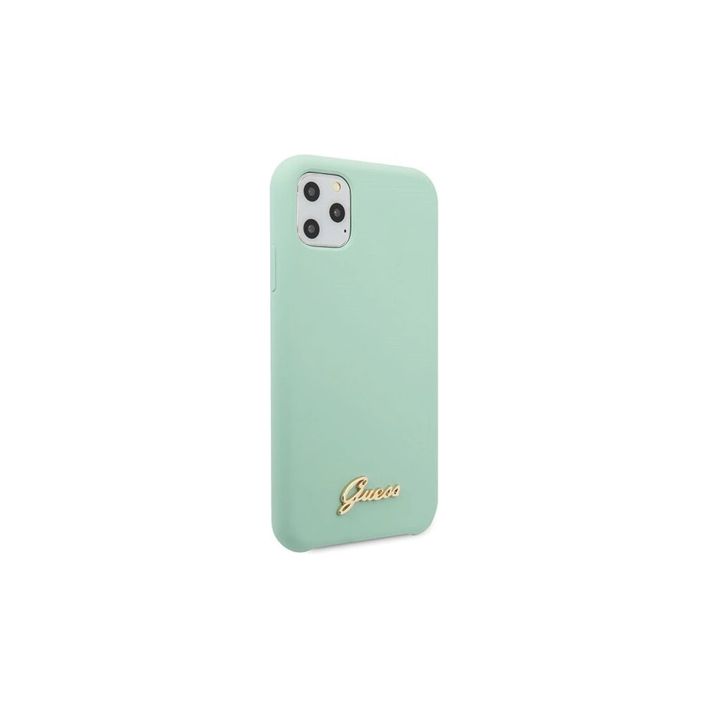 Wholesale Guess GUHCN65LSLMGG iPhone 11 Pro Max green hard case Silicone Vintage Gold Logo - GUE274GRN - {ean13} - Hurt
