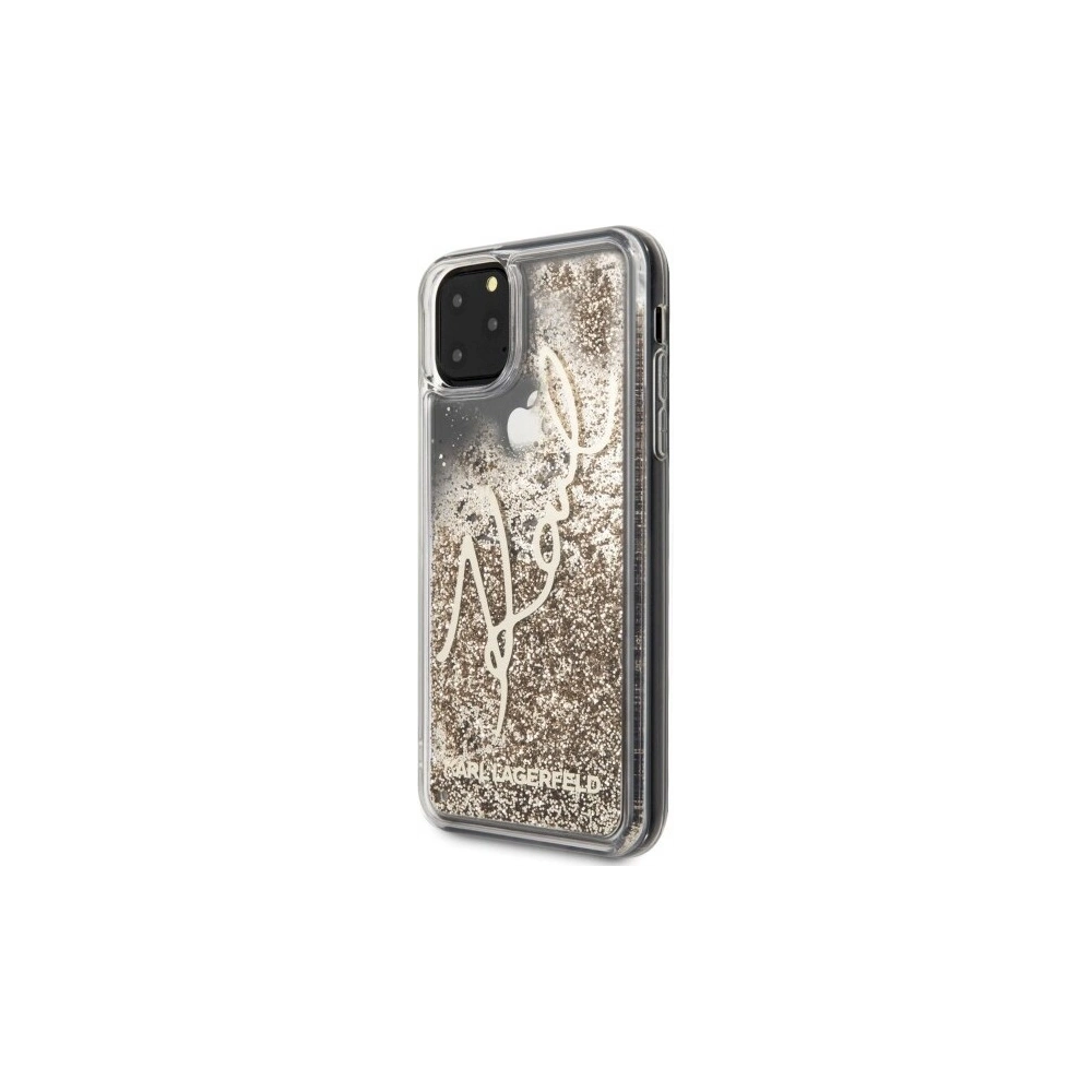 Hurtownia GSM - Karl Lagerfeld KLHCN65TRKSGO iPhone 11 Pro Max złoty/gold Glitter Signature - KLD186GLD - {ean13} - Hurt