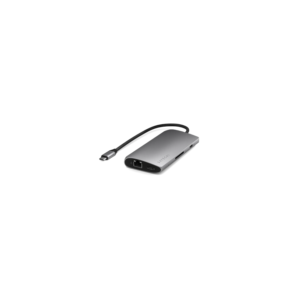 Hurtownia GSM - Adapter Satechi USB-C Multiport 8K USB-C / USB-C, HDMI, 3xUSB-A 3.2 Gen 2 10Gbps, USB-A 3.2 Gen 1 5Gbps, SD/TF űrszürke - STH137 - {ean13} - Hurt