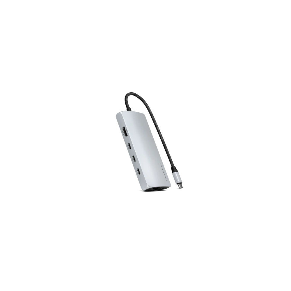 Hurtownia GSM - Adapter Satechi USB-C Multiport 8K USB-C / USB-C, HDMI, 3xUSB-A 3.2 Gen 2 10Gbps, USB-A 3.2 Gen 1 5Gbps, SD/TF ezüst - STH138 - {ean13} - Hurt