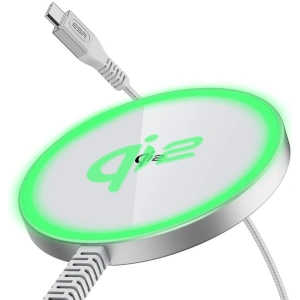 Hurtownia GSM - Indukciós töltő ESR HaloLock QI2 Mini Magnetic MagSafe vezeték nélküli töltő 15W Ezüst - ESR814 - {ean13} - Hurt