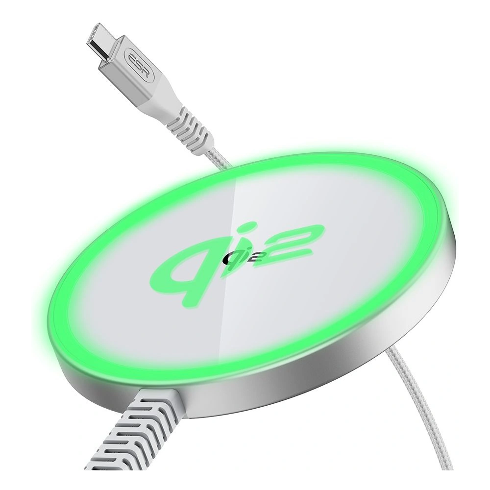 Hurtownia GSM - Încărcătorul inductiv ESR HaloLock QI2 Mini Magnetic MagSafe încărcător wireless 15W Argintiu - ESR814 - {ean13} - Hurt