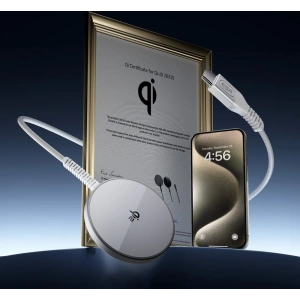 Hurtownia GSM - Indukciós töltő ESR HaloLock QI2 Mini Magnetic MagSafe vezeték nélküli töltő 15W Ezüst - ESR814 - {ean13} - Hurt