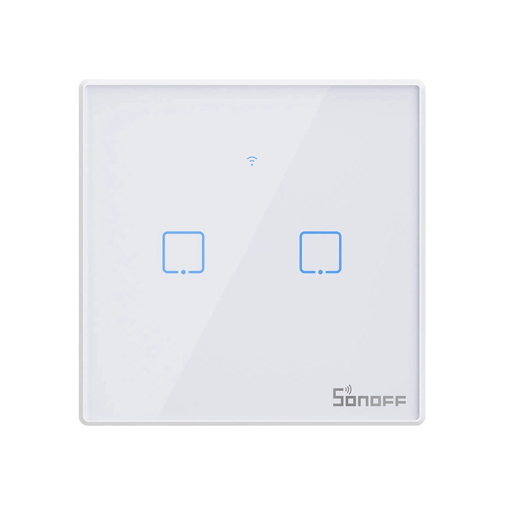Wholesale Sonoff T2 EU touch light switch WiFi + RF 433 TX (2-channel) new version - SNF156 - {ean13} - Hurt