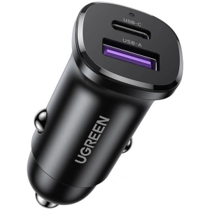 Hurtownia GSM - Auto nabíječka UGREEN EC305 USB-C, USB-A 30W černá - UGR1843 - {ean13} - Hurt