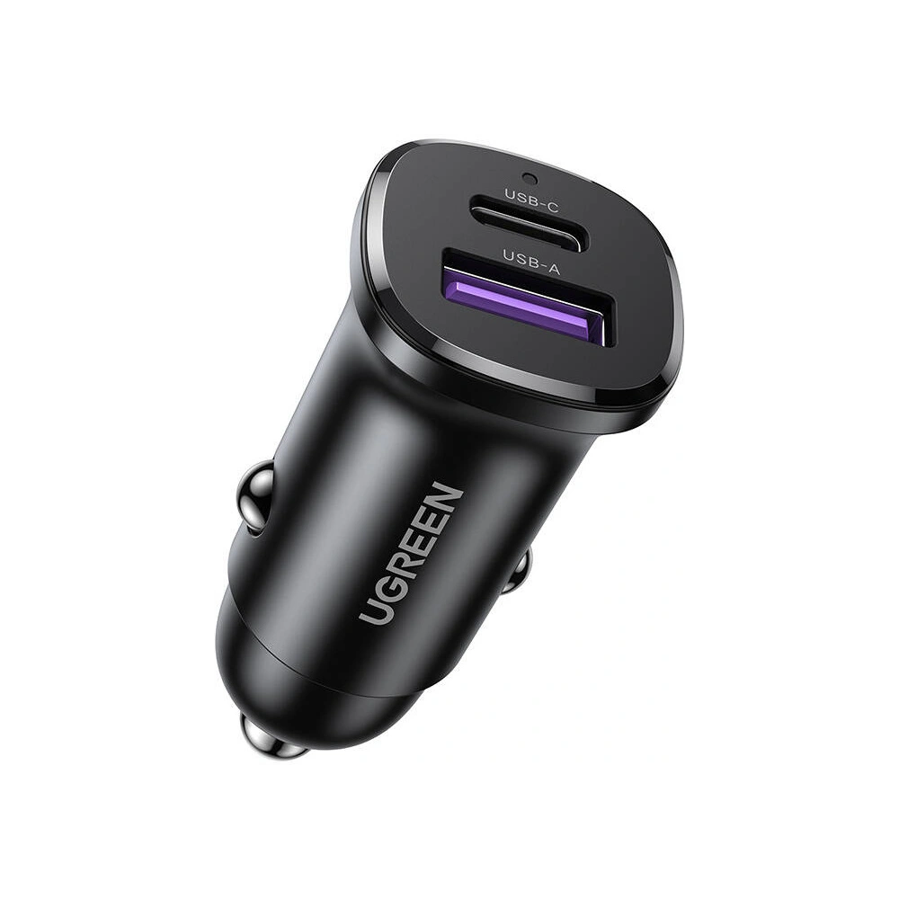 Hurtownia GSM - Încărcător auto UGREEN EC305 USB-C, USB-A 30W negru - UGR1843 - {ean13} - Hurt