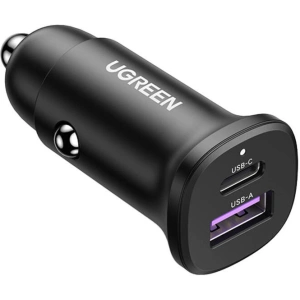 Hurtownia GSM - Auto nabíječka UGREEN EC305 USB-C, USB-A 30W černá - UGR1843 - {ean13} - Hurt