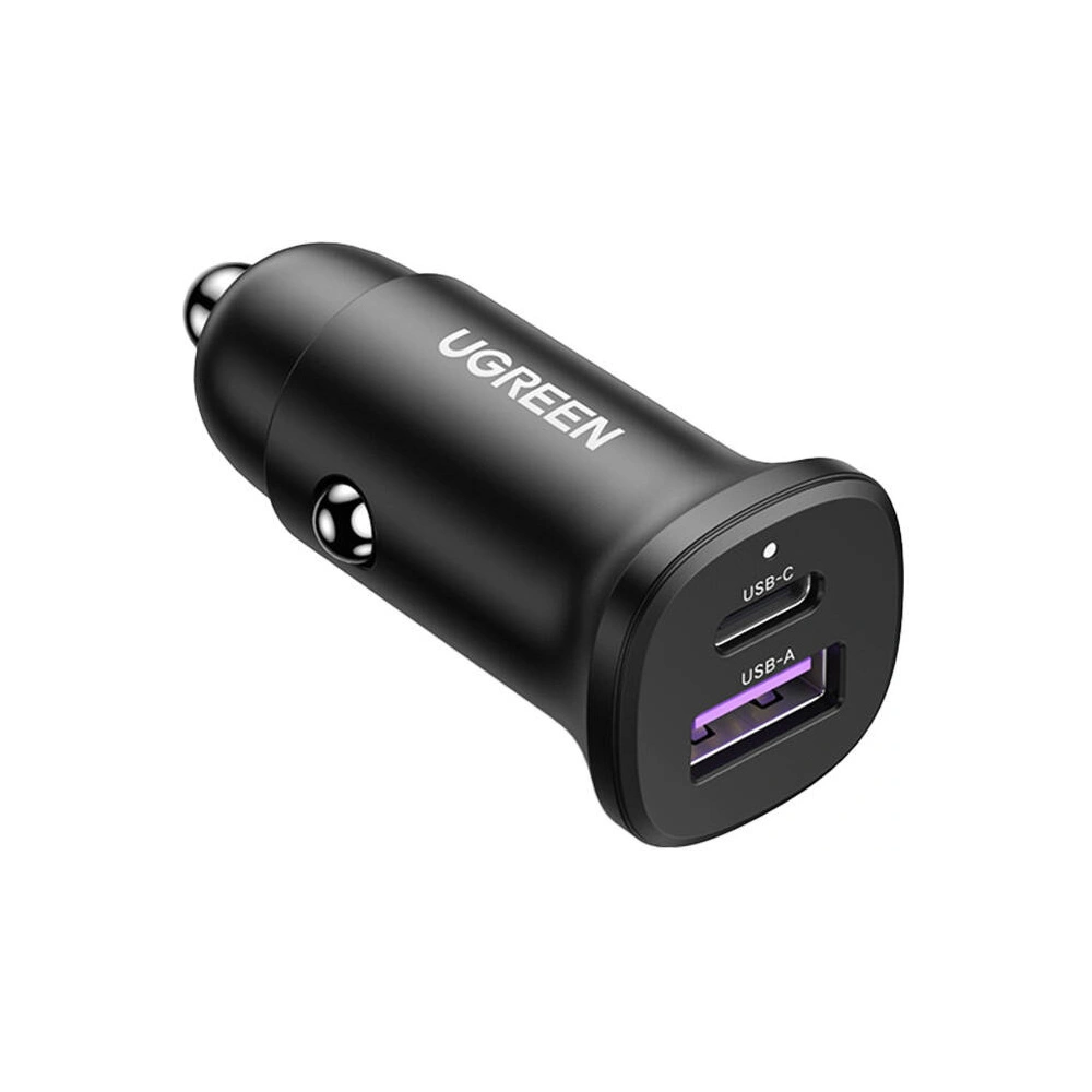 Hurtownia GSM - Încărcător auto UGREEN EC305 USB-C, USB-A 30W negru - UGR1843 - {ean13} - Hurt