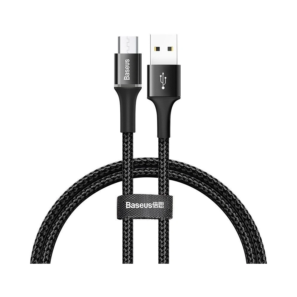 Hurtownia GSM - Kabel micro USB z podświetleniem LED Baseus Halo 3A 0.5m (czarny) - BSU691BLK - {ean13} - Hurt