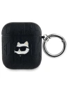 Etui Karl Lagerfeld KLA2PGCHPK Apple AirPods 1/2 tok Monogram Choupette Head fekete/black