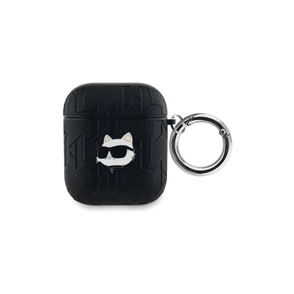 Hurtownia GSM - Etui Karl Lagerfeld KLA2PGCHPK Apple AirPods 1/2 cover Monogram Choupette Head czarny/black - KLD2033 - {ean13} - Hurt