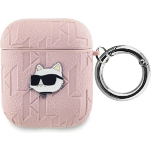 Hurtownia GSM - Etui Karl Lagerfeld KLA2PGCHPP Apple AirPods 1/2 kryt Monogram Choupette Head růžový/pink - KLD2034 - {ean13} - Hurt