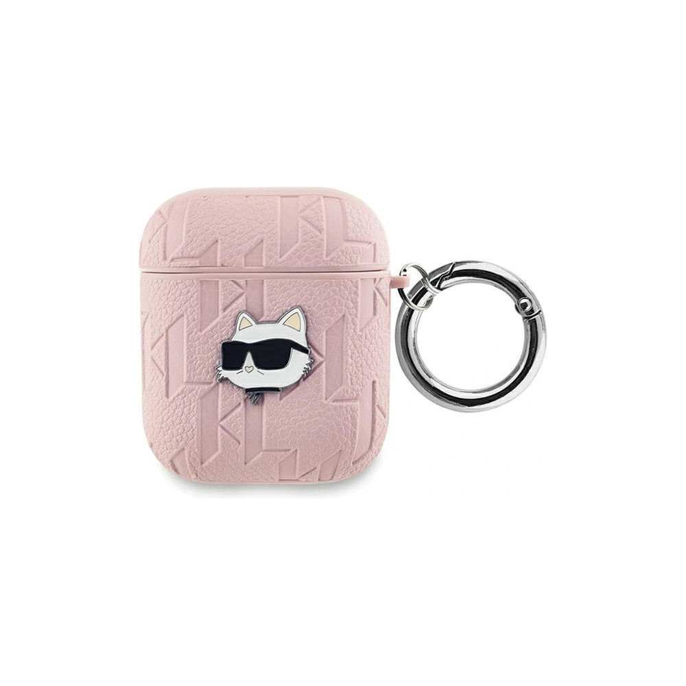 Hurtownia GSM - Etui Karl Lagerfeld KLA2PGCHPP Apple AirPods 1/2 cover Monogram Choupette Head różowy/pink - KLD2034 - {ean13} - Hurt