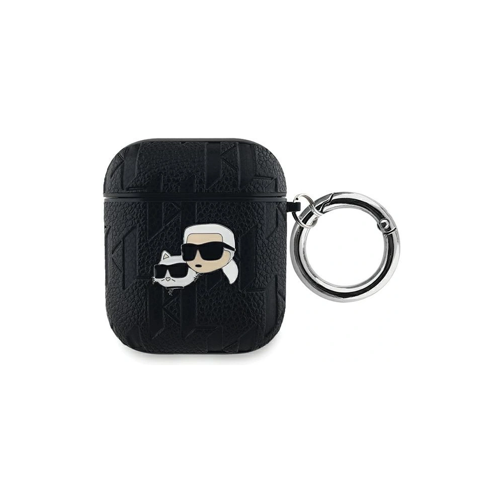 Hurtownia GSM - Case Karl Lagerfeld KLA2PGKCPK Apple AirPods 1/2 Hülle Monogramm Karl & Choupette Kopf schwarz/black - KLD2035 - {ean13} - Hurt