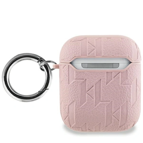 Etui Karl Lagerfeld KLA2PGKCPP Apple AirPods 1/2 cover Monogram Karl & Choupette Head różowy/pink