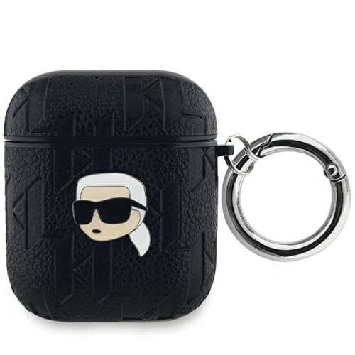 Etui Karl Lagerfeld KLA2PGKIPK Apple AirPods 1/2 cover Monogram Karl Head czarny/black