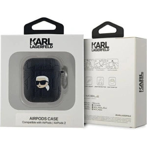 Hurtownia GSM - Etui Karl Lagerfeld KLA2PGKIPK Apple AirPods 1/2 kryt Monogram Karl Head černý/black - KLD2037 - {ean13} - Hurt