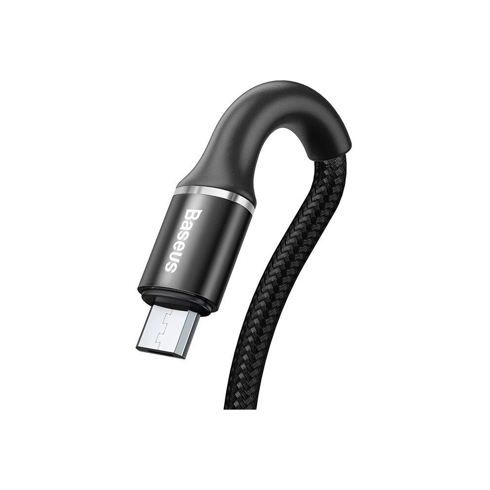 Hurtownia GSM - Kabel micro USB z podświetleniem LED Baseus Halo 3A 0.5m (czarny) - BSU691BLK - {ean13} - Hurt