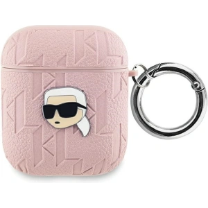 Hurtownia GSM - Etui Karl Lagerfeld KLA2PGKIPP Apple AirPods 1/2 kryt Monogram Karl Head růžový/pink - KLD2038 - {ean13} - Hurt