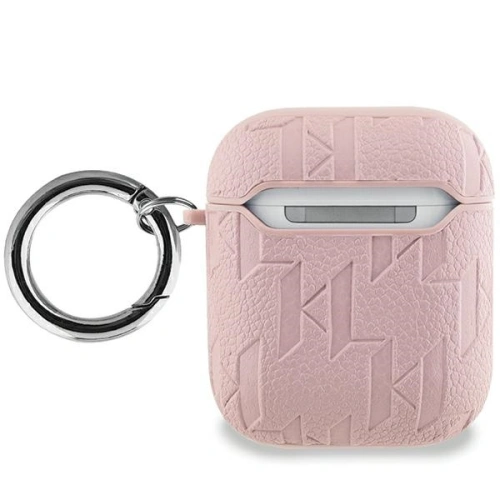 Etui Karl Lagerfeld KLA2PGKIPP Apple AirPods 1/2 cover Monogram Karl Head różowy/pink