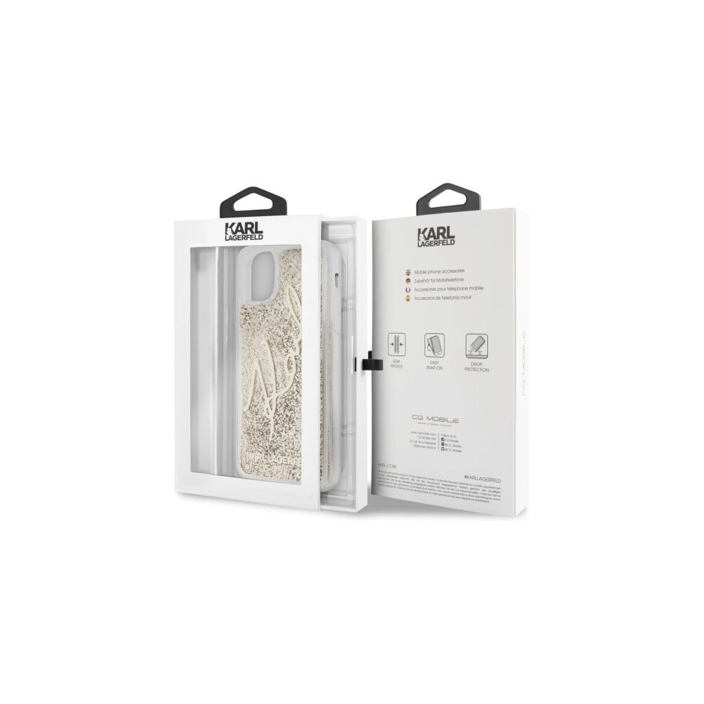 Hurtownia GSM - Karl Lagerfeld KLHCN65TRKSGO iPhone 11 Pro Max złoty/gold Glitter Signature - KLD186GLD - {ean13} - Hurt