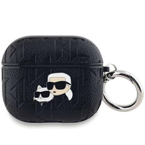 Etui Karl Lagerfeld KLA3PGKCPK Apple AirPods 3 cover Monogram Karl & Choupette Head czarny/black