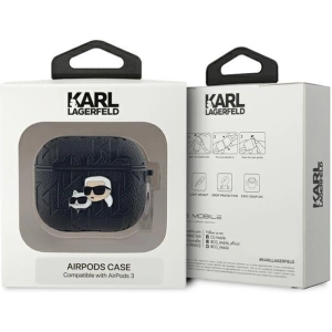 Hurtownia GSM - Etui Karl Lagerfeld KLA3PGKCPK Apple AirPods 3 tok Monogram Karl & Choupette Fej fekete/black - KLD2041 - {ean13} - Hurt