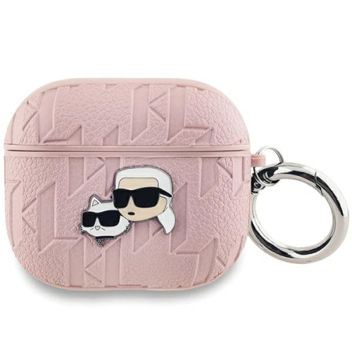 Etui Karl Lagerfeld KLA3PGKCPP Apple AirPods 3 cover Monogram Karl & Choupette Head różowy/pink