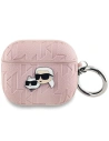 Etui Karl Lagerfeld KLA3PGKCPP Apple AirPods 3 tok Monogram Karl & Choupette Head rózsaszín/pink