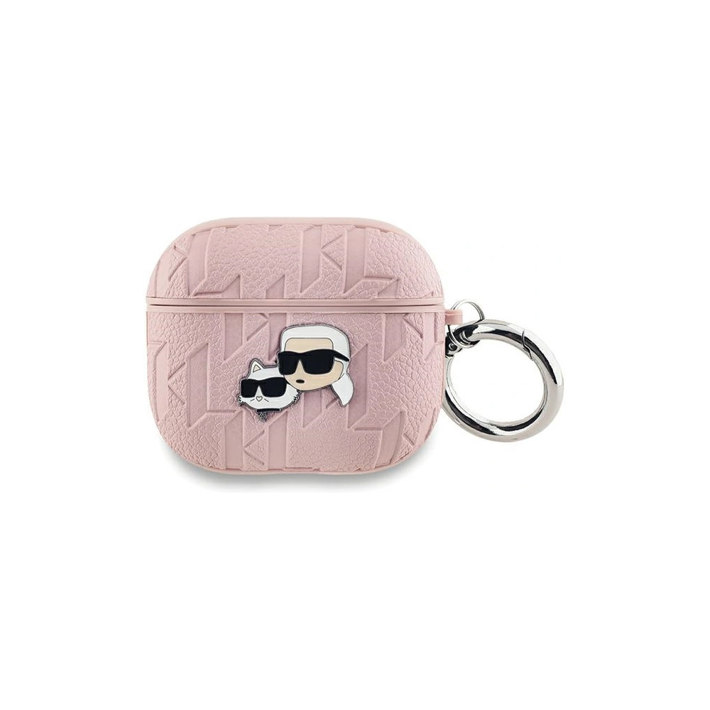 Hurtownia GSM - Etui Karl Lagerfeld KLA3PGKCPP Apple AirPods 3 cover Monogram Karl & Choupette Head różowy/pink - KLD2042 - {ean13} - Hurt