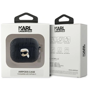 Hurtownia GSM - Etui Karl Lagerfeld KLA3PGKIPK Apple AirPods 3 kryt Monogram Karl Head černý/black - KLD2043 - {ean13} - Hurt