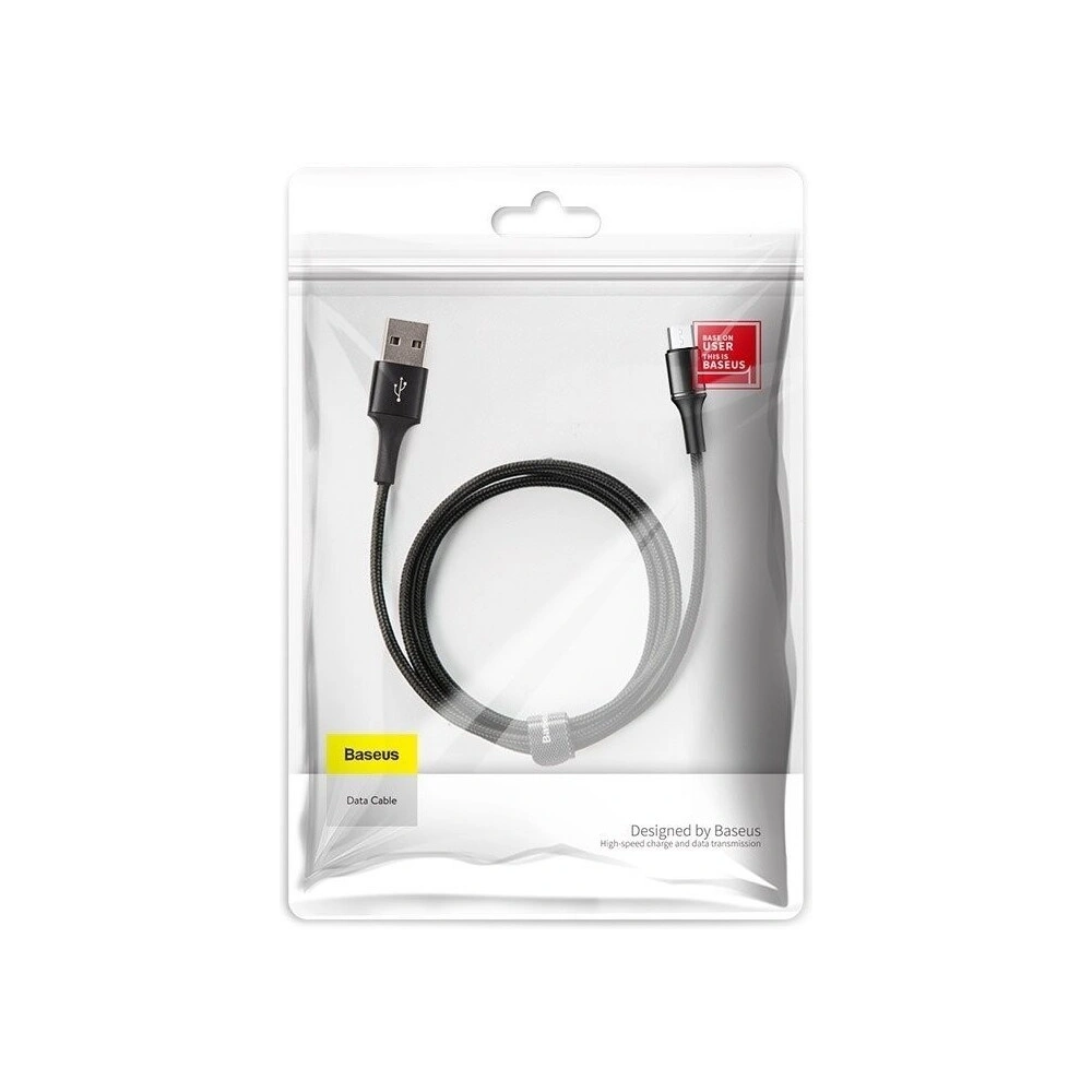 Hurtownia GSM - Kabel micro USB z podświetleniem LED Baseus Halo 3A 0.5m (czarny) - BSU691BLK - {ean13} - Hurt