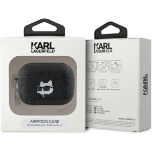 Hurtownia GSM - Etui Karl Lagerfeld KLAP2PGCHPK Apple AirPods Pro (2. generace) obal Monogram Choupette Head černý/black - KLD2045 - {ean13} - Hurt