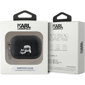 Hurtownia GSM - Etui Karl Lagerfeld KLAP2PGKCPK Apple AirPods Pro (2. generace) kryt Monogram Karl & Choupette Head černý/black - KLD2046 - {ean13} - Hurt