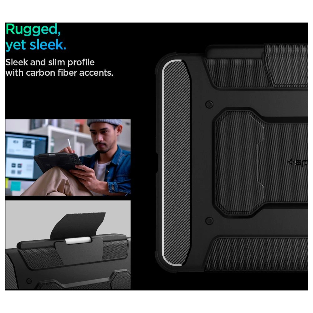 Wholesale Spigen Rugged Armor Pro Apple iPad Pro 11" 2024 (5 gen) Black - SPN3422 - {ean13} - Hurt