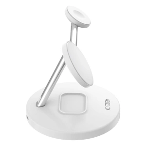 Hurtownia GSM - Indukciós töltő 3w1 Tech-Protect A35 QI 15W Magnetic Magsafe Vezeték nélküli töltő + USB-C / USB-C 100cm fehér kábel - THP2852 - {ean13} - Hurt