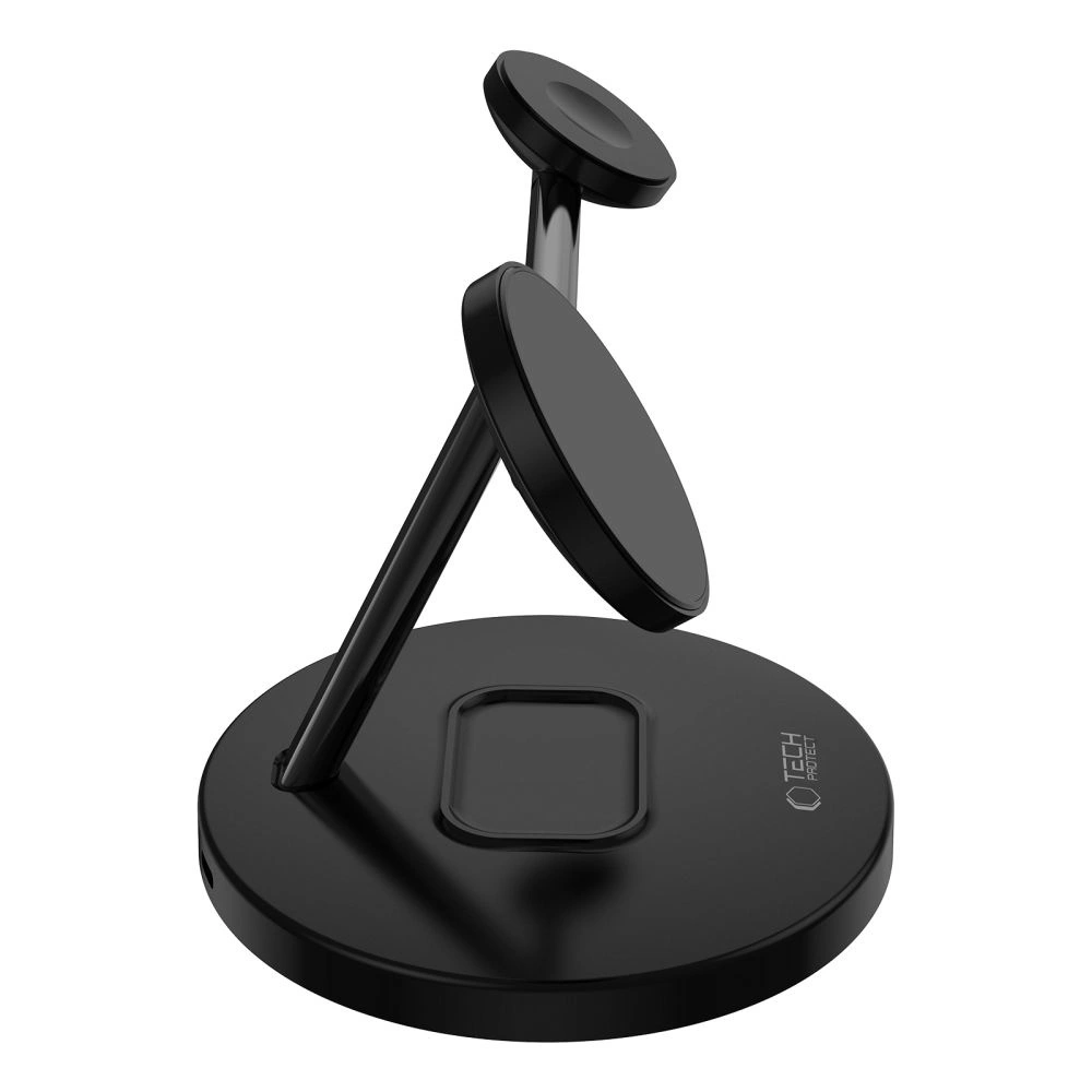 Hurtownia GSM - Ładowarka indukcyjna 3w1 Tech-Protect A35 QI 15W Magnetic Magsafe Wireless Charger + kabel USB-C / USB-C 100cm black - THP2853 - {ean13} - Hurt
