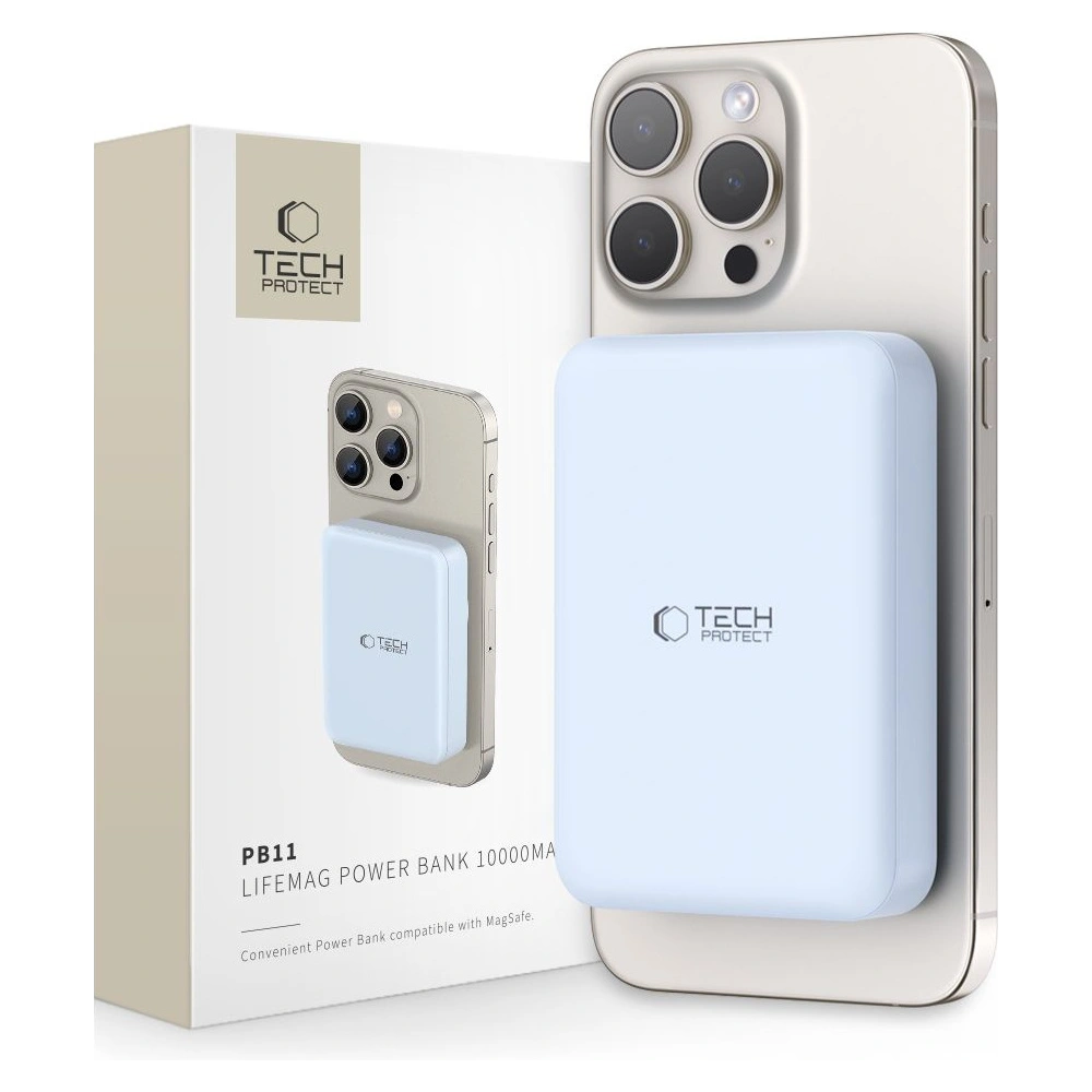 Hurtownia GSM - Powerbank magnetyczny Tech-Protect LifeMag PB11 MagSafe 15W 10000mah Blue - THP2854 - {ean13} - Hurt