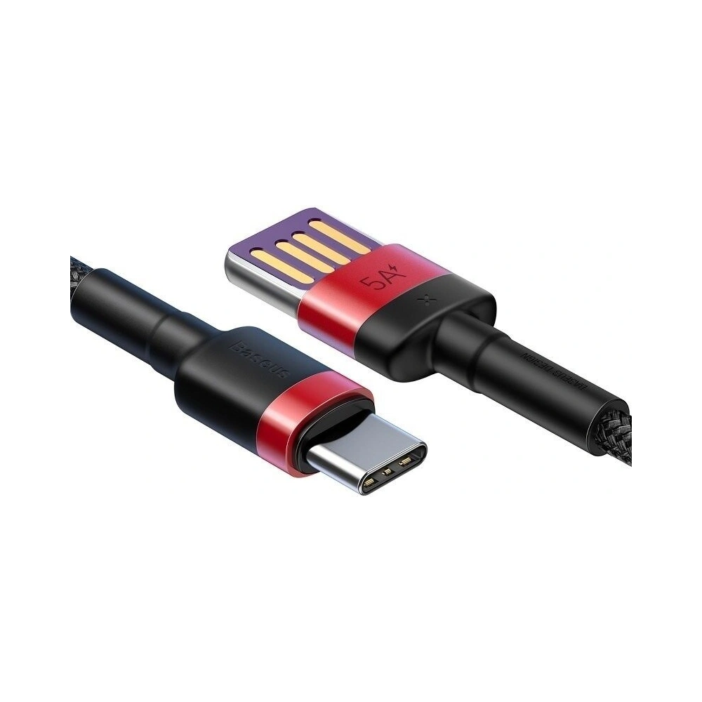 Hurtownia GSM - Kabel USB-C Baseus Cafule Huawei SuperCharge, QC 3.0, 5A 1m (czarno-czerwony) - BSU692BLKRED - {ean13} - Hurt